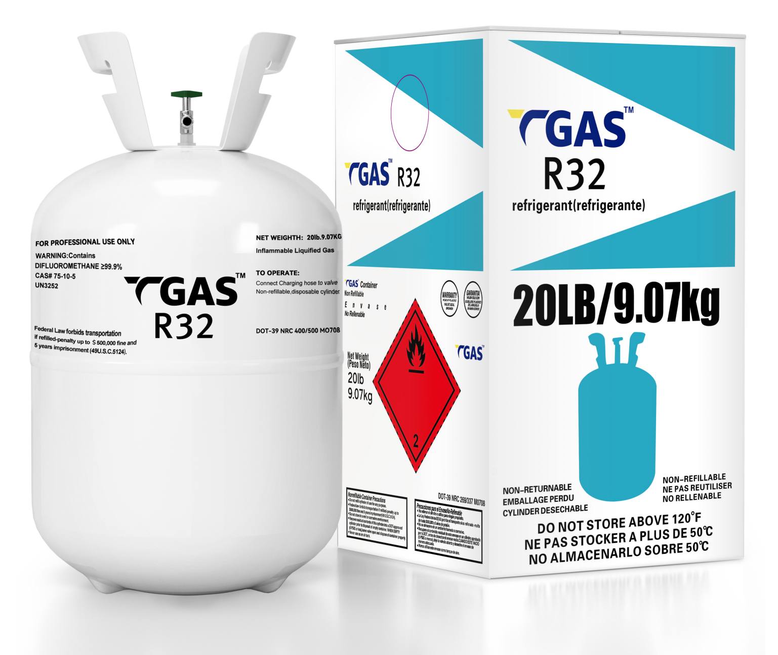 High Purity Refrigerant Gas R32